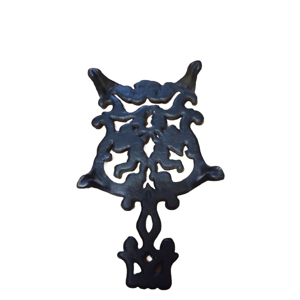 Vintage Cast Iron Trivet Cherub Angel Mid Century Wilton Brand Kitchen 50s Decor